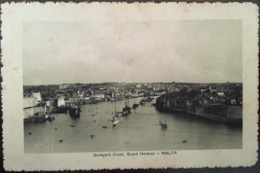 Cpa, CPA Dockyard Creek, Grand Harbour - MALTA, écrite En 1906, Bon état Général (carte Postale Style Toilée) - Malta