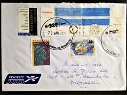 Netherlands, Circulated Cover To Portugal, "Printers", "Famous People", "Joh. Enschedé", 2011 - Lettres & Documents