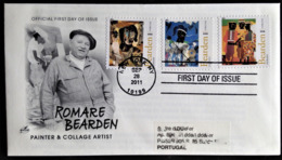 United States, Circulated FDC To Portugal, "Painting", "Famous People", "Romare Bearden", 2011 - 2011-...