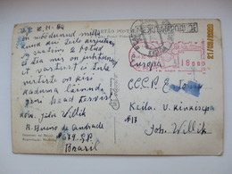 BRAZIL SAO PAULO POSTAL METER TO  RUSSIA USSR  OLD POSTCARD  , 0 - Other & Unclassified