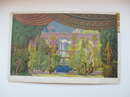 RUSSIA RED CROSS BILIBIN OPERA RUSLAN AND LYUDMILLA GARDEN OF CHERNOMOR    , OLD POSTCARD  , 0 - Bilibine