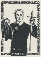 Ex Libris Dr Jur Illyes Sandor Laszlo - Arpád Daniel Nagy (1922-1985) - Bookplates