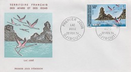 Enveloppe  FDC  1er  Jour  TERRITOIRE  FRANCAIS   Des   AFARS  Et  ISSAS   Lac  Abbé   1974 - Sonstige & Ohne Zuordnung