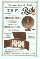 PUB TSF   " PATHE "    1928 ( 1 ) - Sonstige & Ohne Zuordnung