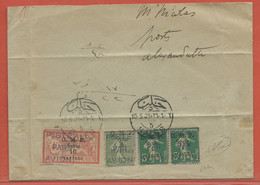 SYRIE LETTRE DE 1921 DE ALEP POUR ALEXANDRETTE SIGNEE SCHELLER (PLI) - Briefe U. Dokumente