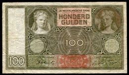 Netherlands  - 100 Gulden 1930 I 'Luitspelende Vrouw' / ED 1941  - See The 2 Scans For Condition.(Originalscan ) - [1] …-1815 : Antes Del Reino