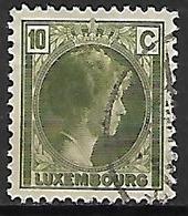 LUXEMBOURG     -    1926 .   Y&T N° 165 Oblitéré. - 1926-39 Charlotte Rechtsprofil