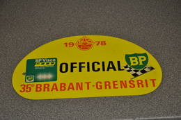 Rally Plaat-rallye Plaque Plastic: 35e Brabant-grensrit OFFICIAL 1978 RAC-zuid BP Visco 2000 - Rallyeschilder