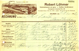 SOLINGEN Rechnung 1912 Deko " Robert Löhmer Kaffeegroßrösterei " - Lebensmittel