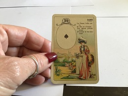 Carte à Jouer 29 Pique La Dame BelleSi Elle Ne S’écarte Des Signes Preneurs D’amour Et De Bonheur - Sonstige & Ohne Zuordnung