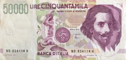 Italy 50.000 Lire, P-116c (27.5.1992) - Fine - 50000 Liras