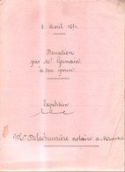 Dépt 77 - VILLENOY - 1851 - Lot De 2 Documents : Donation Par M. GERMAIN à Son ÉPOUSE (née MAILLARD) + Réciproquement - Villenoy