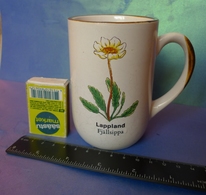 VTG Scandinavian Pottery Ceramic MUG Cup LAPPLAND FJALLSIPPA Flower Pattern - Other & Unclassified