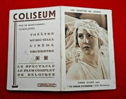 Calendrier De Poche 1933/ Actrice Marie Glory/ Cinéma Coliseum/ Charleroi - Kleinformat : 1921-40