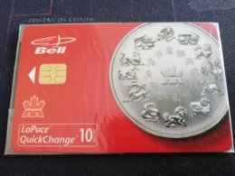 CANADA CHIP  CARD 12   ANIMAL BELD OF ZODIAC  COIN ON CARD   SPECIAL CARDS  $10,00  MINT **782** - Kanada