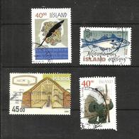 Islande N°886, 897, 902, 904 Cote 4.25 Euros - Used Stamps