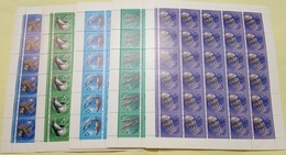 USSR Russia 1991 5 Sheet Black Sea Marine Life Mammals Fauna Fishes Dolphins Sealife Whales Fauna Stamps MNH Mi 6158-62 - Full Sheets