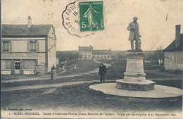 2020 - 03 - EURE ET LOIRE -28  - SOREL MOUSSEL - Statue D'Ambroise Firmin-Didot, Membre De L'institut - Au Fond Poste - Sorel-Moussel