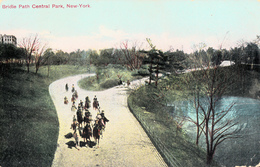 New York City - Bridle Path Central Park - Horses - Stamp And Postmark 1909 - 2 Scans - Central Park