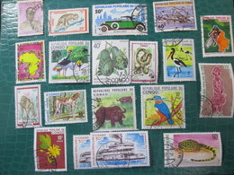 Lot De  19 Timbres Obliteres Du Congo - Autres & Non Classés