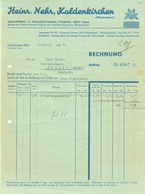KALDENKIRCHEN Niederrhein 1935 Rechnung Deko " Heinr.Nehr - Zigarren- U.Rauchtabakfabrik " - Lebensmittel