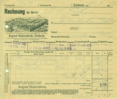 EINBECK 1911 Rechnung Deko " FAHRRAD - Fabrik August Stukenbrok " - Transportmiddelen