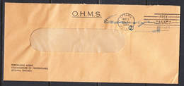 Canada 1962 OHMS - Commissioner Of Penitentiaries , Used Cover, Sc# ,SG - Covers & Documents