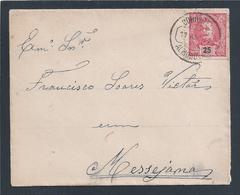 Cover De Almodover, Évora 1907. Stamp De 25 Réis De D. Carlos I. Messejana. Cover By Almodover, Évora 1907. - Storia Postale