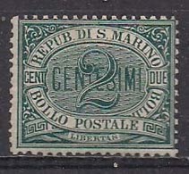 SAN MARINO 1877  CIFRA O STEMMA SASS. 1 MNH XF - Neufs