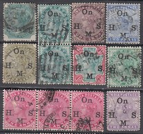 INDIEN Ab 1865 - Dienstmarken Victoria  Lot 12x Used - 1854 Britische Indien-Kompanie