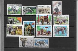 Thème Animaux - Eléphants - Collection Timbres Neufs ** Sans Charnière - Tous Pays - TB - Eléphants