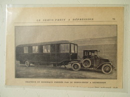 Transport Utilitaire - Camion Tracteur Avec Remorque "passagers"  - Coupure De Presse De 1928 - LKW