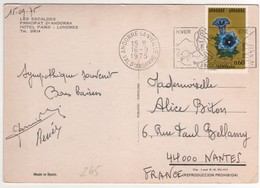 Beau Timbre , Stamp   Yvert N° 245 " Fleur De Gentiane " Sur Cp , Carte , Postcard Du  16/09/1975 - Covers & Documents