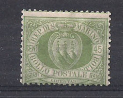 SAN MARINO 1892-94 CIFRA O STEMMA SASS. 18 MLH VF - Neufs