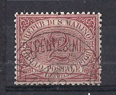 SAN MARINO 1894-99 CIFRA O STEMMA NUOVI COLORI SASS. 26 USATO VF - Usados