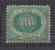 SAN MARINO 1894-99 CIFRA O STEMMA NUOVI COLORI SASS. 27 MHL VF - Neufs