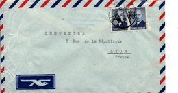 TURQUIE AFFRANCHISSEMENT COMPOSE SUR LETTRE POUR LA FRANCE 1949 - Lettres & Documents