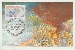 Wallis Et Futuna Carte Maximum 1998 Coraux 524 - Cartoline Maximum