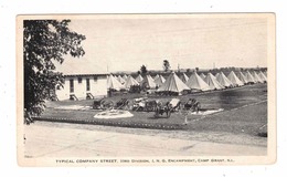 ROCKFORD, Illinois, USA, 33rd Division, Illinois National Guard, Camp Grant, Typical Company Street, Old Postcard - Rockford