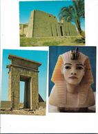 KARNAK TOUT ANKHAMON MEDINET HABOU EGYPT LOT 3 CARTES NON ECRITES - Museums