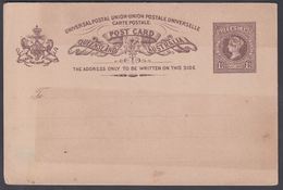 1880. QUEENSLAND AUSTRALIA  1½ PENNY POST CARD VICTORIA. UNIVERSAL POSTAL UNION. () - JF321608 - Storia Postale