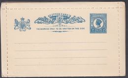 1890. QUEENSLAND AUSTRALIA  TWO PENCE LETTER CARD VICTORIA. This Card May Pass Throug... () - JF321614 - Covers & Documents