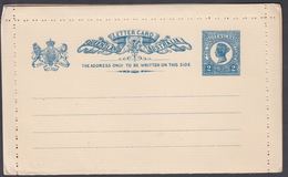 1890. QUEENSLAND AUSTRALIA  TWO PENCE LETTER CARD VICTORIA. This Card May Pass Throug... () - JF321614 - Brieven En Documenten