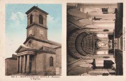 55 Montiers Sur Saulx Carte 2 Vues L' Eglise Et Interieur De L' Eglise - Montiers Sur Saulx