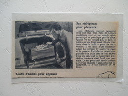 Sac Glacière Souple Pour Automobile  -  Coupure  De Presse De 1956 - Camping