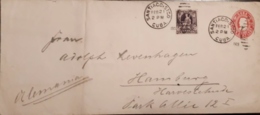 G)1905 CUBA, CIRCULATED POSTAL STATIONARY ENVELOPE TO HAMBURG, GERMANY, XF - Brieven En Documenten