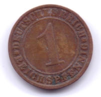 DEUTSCHES REICH 1924 J: 1 Reichspfennig, KM 37 - 1 Rentenpfennig & 1 Reichspfennig