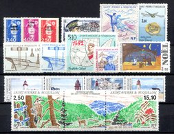 RC 16394 ST PIERRE ET MIQUELON COTE 33,70€ - 1992 ANNÉE COMPLETE SOIT 17 TIMBRES N° 555 / 571 NEUF ** MNH TB - Full Years