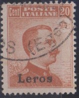 Italia Colonie Egeo Lero Leros 1917 SaN°9 (o) Vedere Scansione - Egeo (Lero)