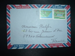 LETTRE Pour La FRANCE TP LE FORT WHOOP UP 34 + TP LE FORT FREDERICK 34 OBL.MEC.7 VIII 1985 POSTES CANADA - Cartas & Documentos